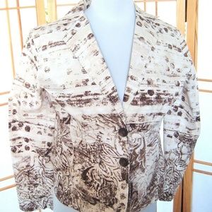 CHICOS Lightweight Jacket Sz 1 Women's Cotton